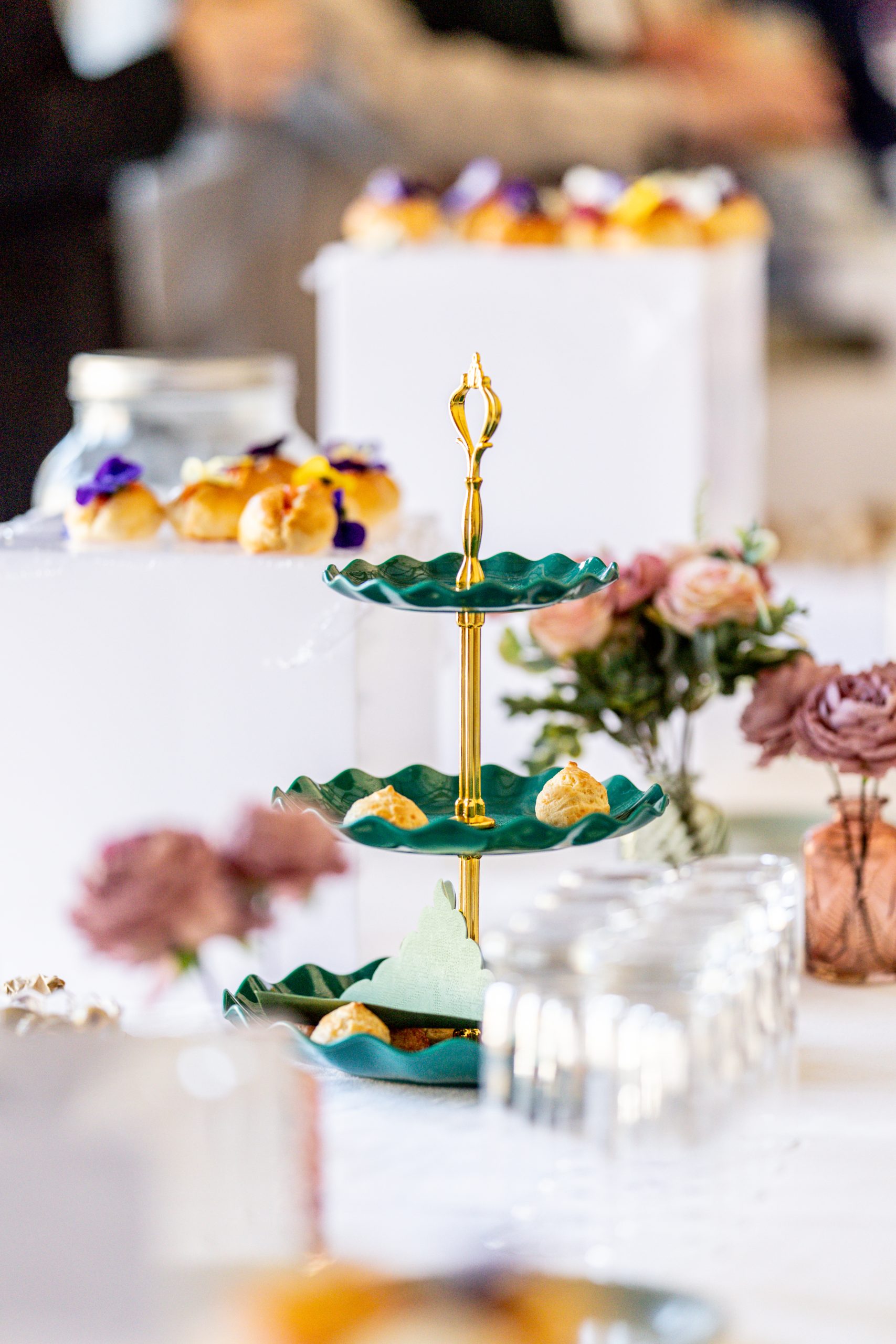 Détails du vin d'honneur du mariage dans un domaine