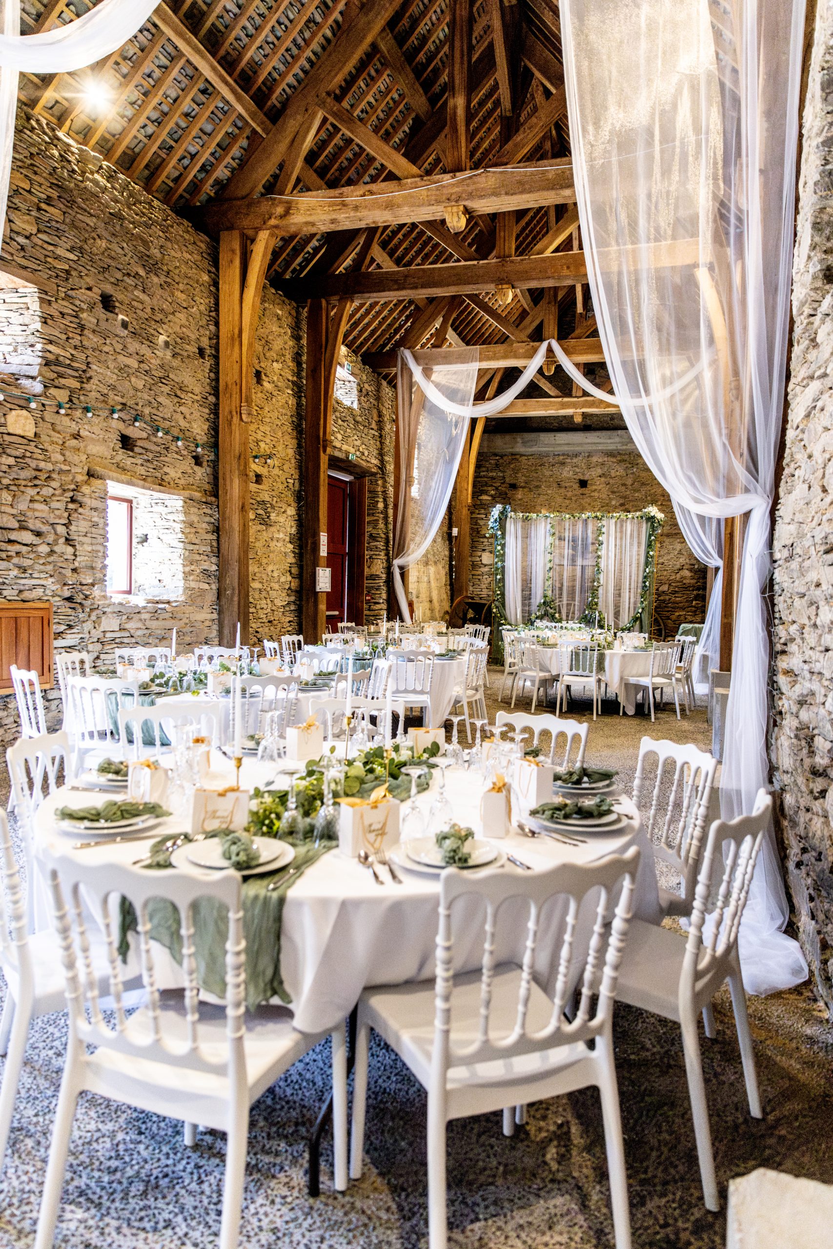 Détails de décoration de mariage dans un domaine