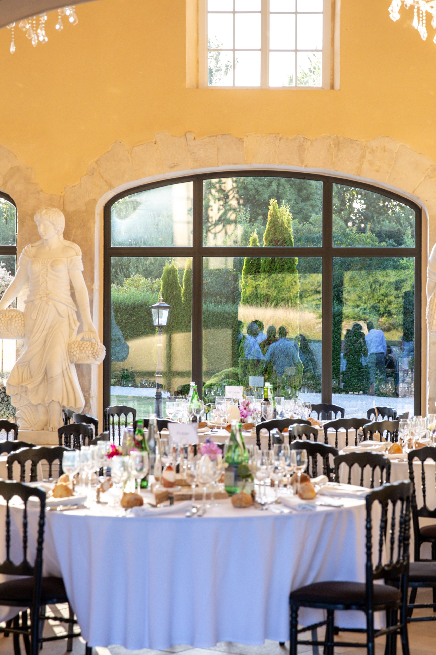 Détails de décoration de mariage dans un domaine